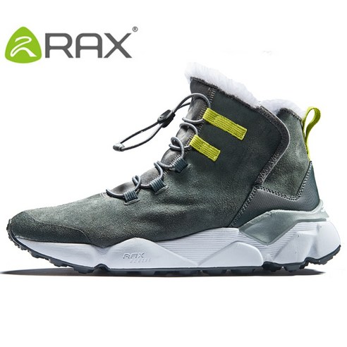 Rax 남성용 따뜻한 겨울 부츠, 미끄럼 방지 플러시 스노보드 신발, 고품질 레저 앵클 AA52330