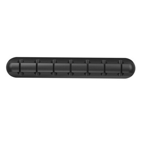 케이블 관리 클립 케이블 관리 케이블 홀더 USB/충전 케이블 정리용 실리콘 케이블, 7 솔트 블랙, 설명한대로
