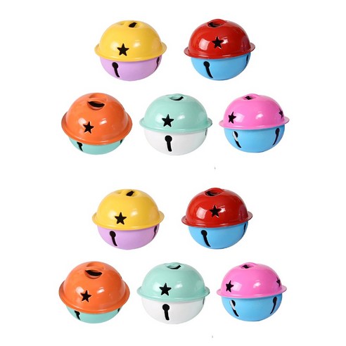 [모핸] 40mm 투톤 컬러방울 (딸랑이), 10개, 혼합