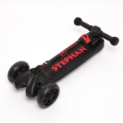 켈리앤스테판 접이식 광폭 스테판 어린이 유아 크림 킥보드, 레드블랙