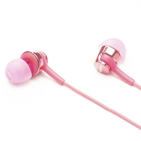 소니 베이스 마이크 장착 커널형 유선 이어폰, 핑크, MDR-EX155AP
