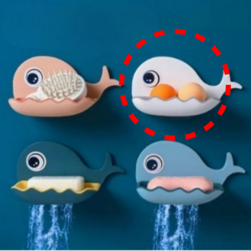 포코마스 욕실 배수 물빠짐 비누 받침대, 1개, 화이트