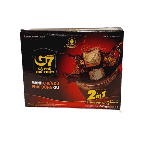 G7 2in 1 내수용 커피믹스 CA PHE DEN DA 240g, 16g, 15개입, 1개