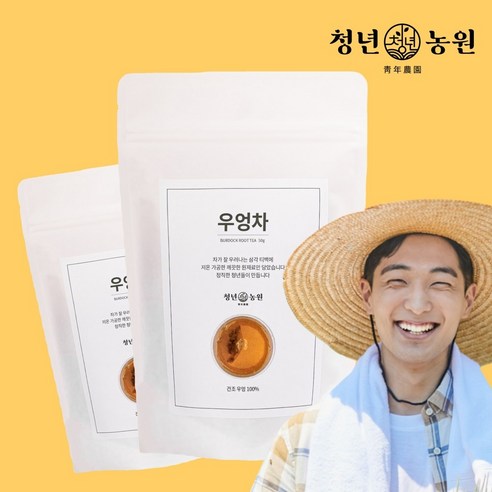 청년농원 우엉차 티백 100% 국산 순수 볶은 우엉으로 만든 건강차 대용량, 1g, 250개