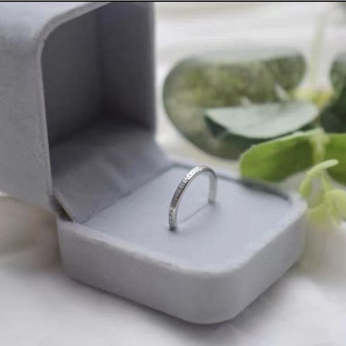 KORELAN925 순은 돌무늬 커플 반지 심플하고 차가운 패션 코디 아이디어 ins 개구멍 대중 디자인 반지
