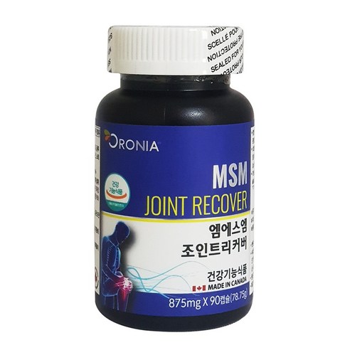 청정캐나다산 오로니아 MSM 조인트 리커버 90캡슐, 1개, 78.75g