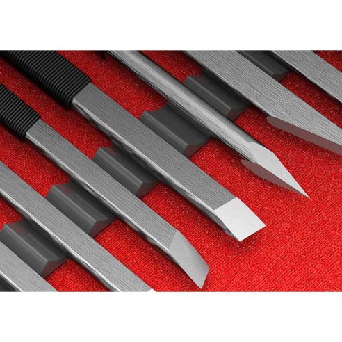 도장파는 조각 칼 도구 목공끌세트 나무 목공칼 공예 인장도 수동 서각도 강철 시야개 판화 목재 미술, 05. 금상자 조각칼 12종 세트+연습석, 1개