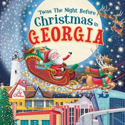 (영문도서) ''Twas the Night Before Christmas in Georgia Hardcover, Hometown World, English, 9781728237664