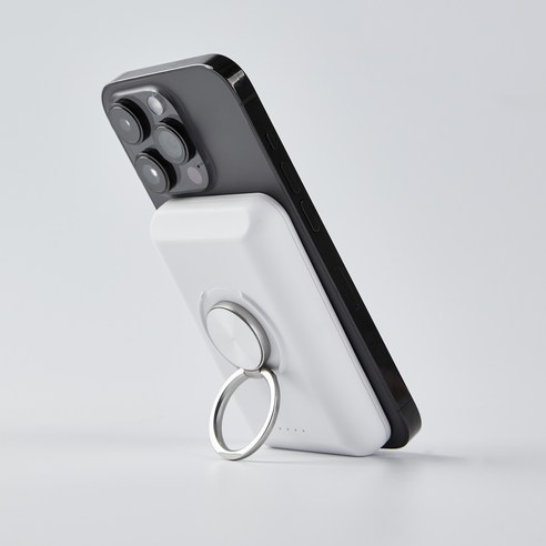 블랙몬 맥세이프 보조배터리 아이폰 고속 무선 휴대용 충전기, 화이트