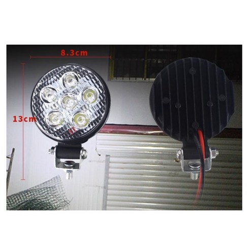 LED 362 안개등/화물차/대형트럭용 원형라이트 12W 6구 12V/24V 1개 화물차작업등