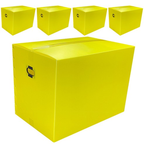 네오비 이사박스 5개묶음, 3호(500×350×350), 노랑 3호(500x350x350)