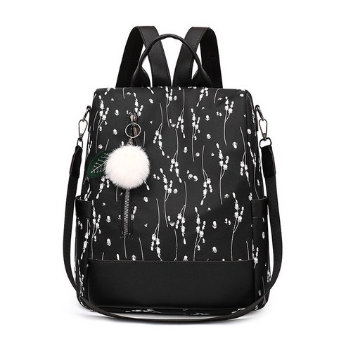 도오빠 트슈비 여성 백팩 꽃무늬 스퀘어 숄더백 여행 배낭 투웨이 스트랩 핸드백 여자백팩 가방
