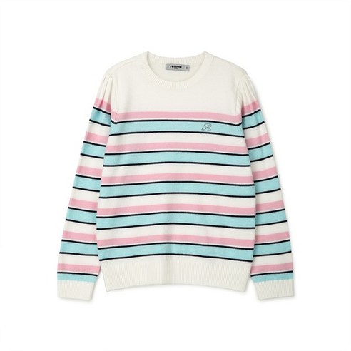 레노마 키즈 여아멀티스트라이프 풀오버 오프화이트 R2212K409 35