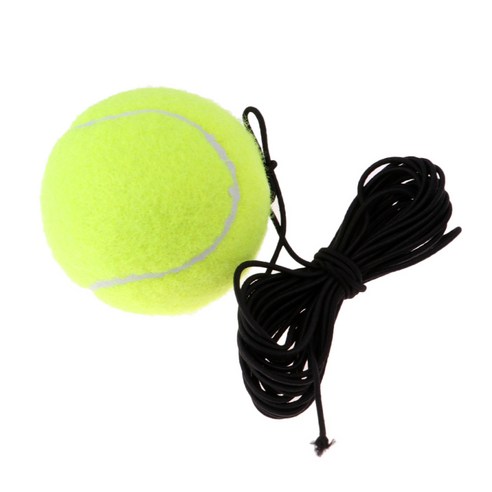 2xTennis 공 문자열 교체 테니스 리바운드 연습 트레이너 공, 형광 녹색, 설명, 고무