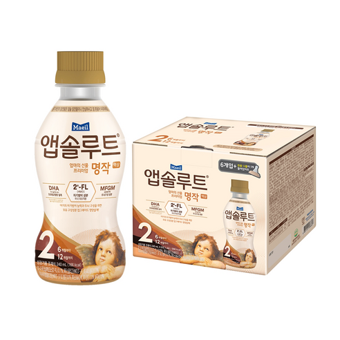 매일유업 앱솔루트 명작 2FL 액상 분유 2단계 240ml x 6입 + 니플 세트, 240ml, 114개 240ml × 114개 섬네일