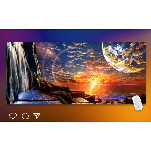 Literally sell 풍경도 게이밍장패드 책상 매트 아름답고 청결하며 두껍고 튼튼하며 내구성이 뛰어나 손목을 보호한다 장마우스패드 대형 마우스 패드, 10