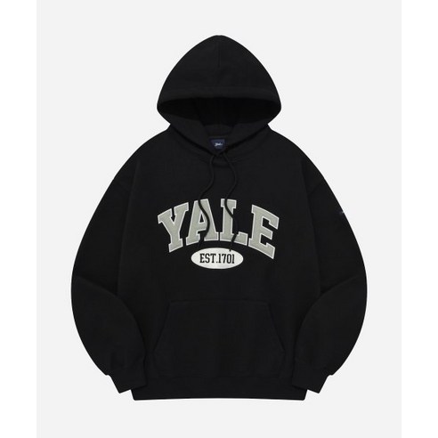 YALE 예일 24SS 2 TONE ARCH HOODIE BLACK