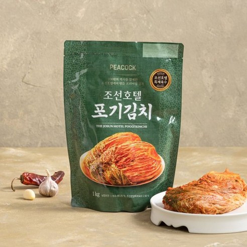 피코크 조선호텔 특제육수 포기김치 1kg 아삭 맛있는, 3개