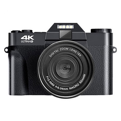 코메리 디지털 카메라 + 64G 메모리 카드, DC08(블랙)