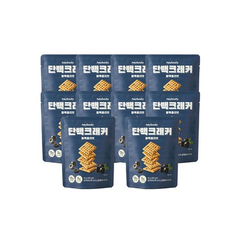 헤이바디 단백크래커 블랙올리브 40g, 10개