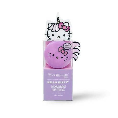 The Crème Shop x Sanrio 헬로 키티 마카롱 립밤 헬로 키티 유니콘 레인보우 셔버트 한국 귀여운 향 포켓 휴대용 진정 고급 필수품