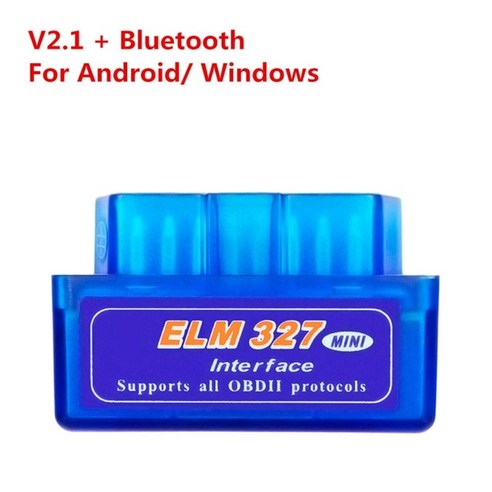 mini elm327 obd2 블루투스 호환 스캐너 자동차 obdii elm 327 code reader car check 진단 스캔 도구 for android pc, 협력사, v2.1 bt 블루, 1개