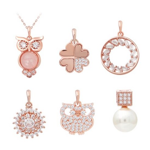 [미니아트] 목걸이 로즈골드 펜던트 6종 택1