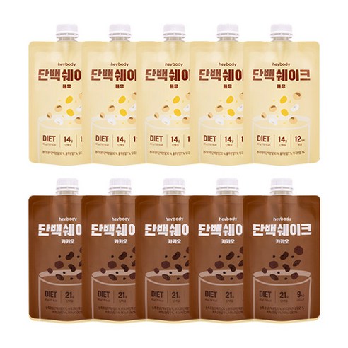 헤이바디 단백쉐이크, 혼합(카카오/율무), 10개, 40g