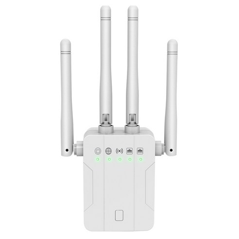 Retemporel WiFi 신호 확장기 5.8G 증폭기 1200Mbps 듀얼 밴드 리피터 부스터 화이트 EU 플러그, 1개, 하얀색