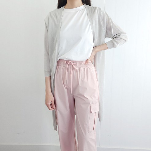 봄과 가을에 완벽한 편안하고 세련된 여름니트 롱 가디건