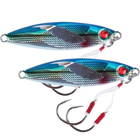 로얄피쉬 UV 하이엔드 메탈지그 튜니 RFS105032B 2p, 블루, 80g
