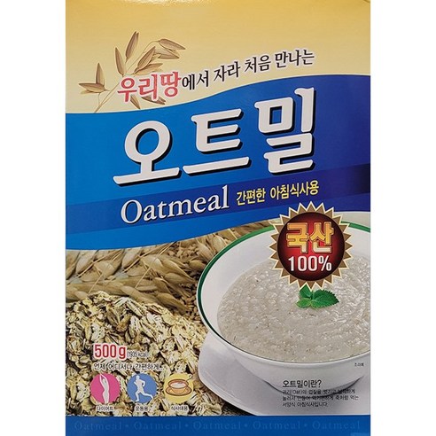 두보식품 우리땅에서 자라 처음 만나는 오트밀 500g (국산 100% 오트밀), 1개