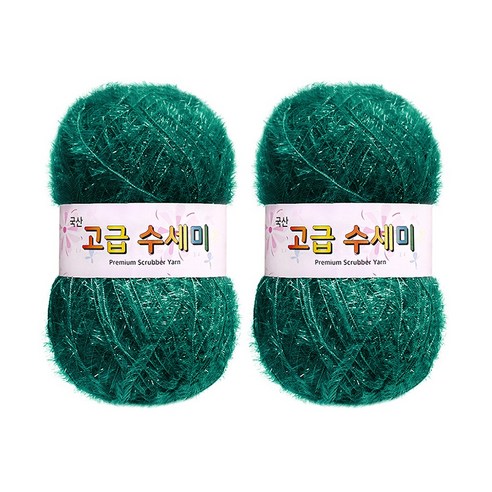 울클럽 별꽃수세미 만들기 DIY 고급수세미실 80g 2볼세트, 191청록
