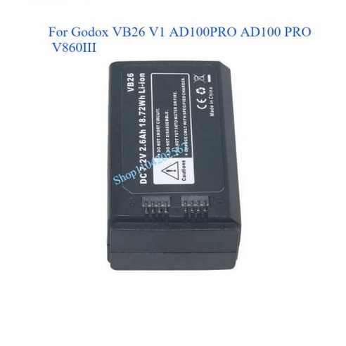 사진 촬영용 리튬 이온 충전식 배터리 Godox VB26 V1 AD100PRO AD100 PRO V860III WB29 ...