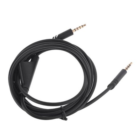 Astro A10 A40 헤드폰용 2미터 오디오 라인 케이블 게임용 케이블(볼륨 포함), 블랙, 2m, 플라스틱