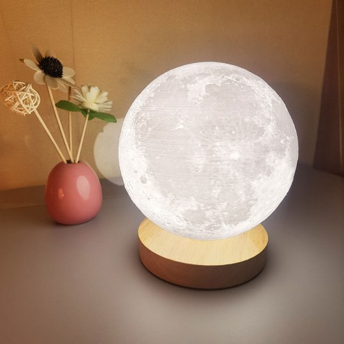 움직이는 달 무드등 감성 입체 인테리어 장식품 3색 18cm