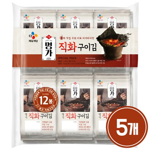 비비고 직화구이김 4.5g x 60, 54g, 5개