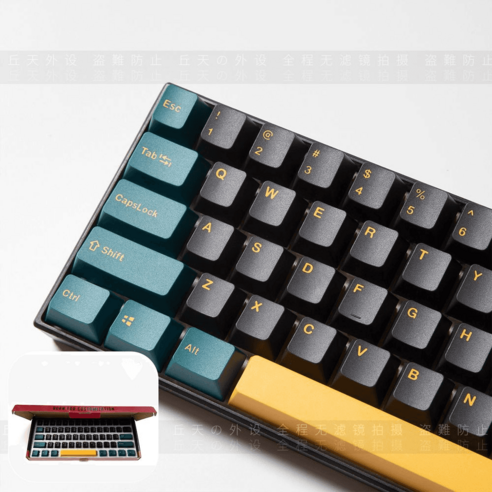 OEM 키캡 PBT 그린 블랙, 케이스형