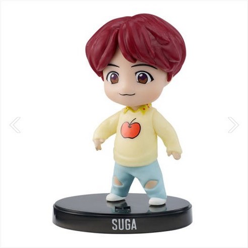 슈가 방탄소년단 피규어 BTS 미니 피규어 컬렉션 장식용 아트토이, 1개