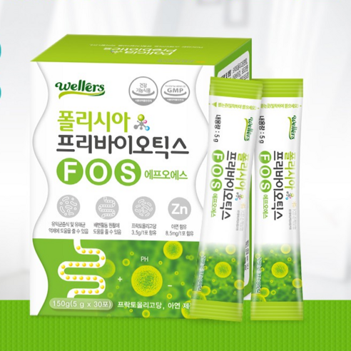 웰러스 건강식품 유산균 장건강 영양제 폴리시아 프리바이오틱스 FOS 5g 30포