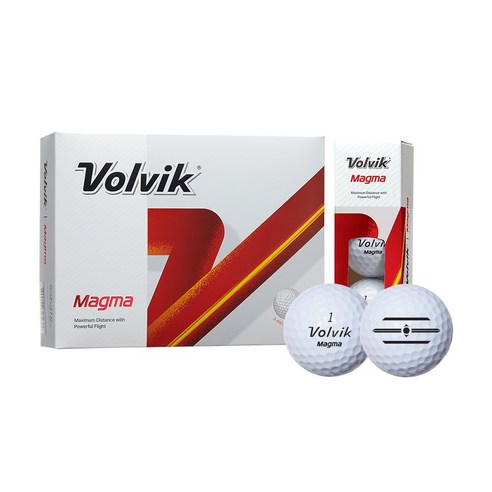 볼빅 NEW MAGMA 비공인 골프공 정품볼 3피스 12p, 화이트, 1개