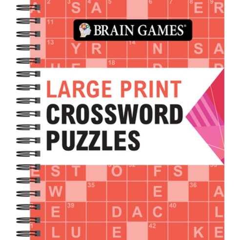 (영문도서) Brain Games - Large Print Crossword Puzzles (Arrow) Spiral, Publications International,..., English, 9781639380732