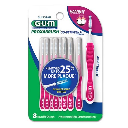 Gum 프록사브러쉬 고-비트윈 클리너 치간칫솔 모더레이트, 1개, 8개입