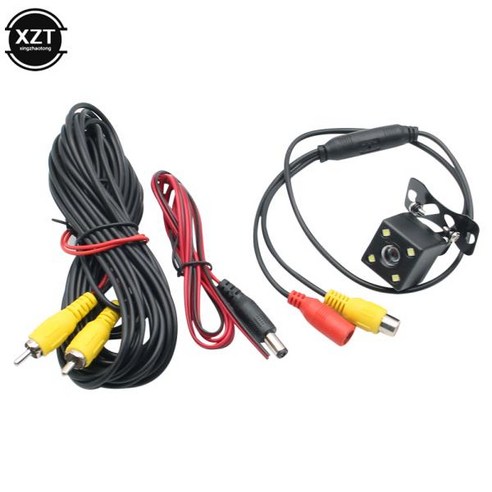 와이드 앵글 HD 자동차 후방 카메라 비디오 차량 백업 역방향 12 LED 야간 투시경 주차, A-4 LED with cable