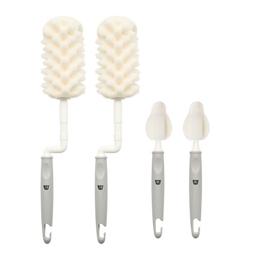 리에또 앵두형 젖병솔 젖꼭지솔 세트 2개, 라이트그레이