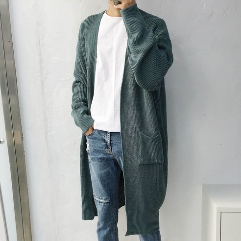 미르미르 남자 하찌 오버핏 오픈 니트 롱 가디건 리뷰후기