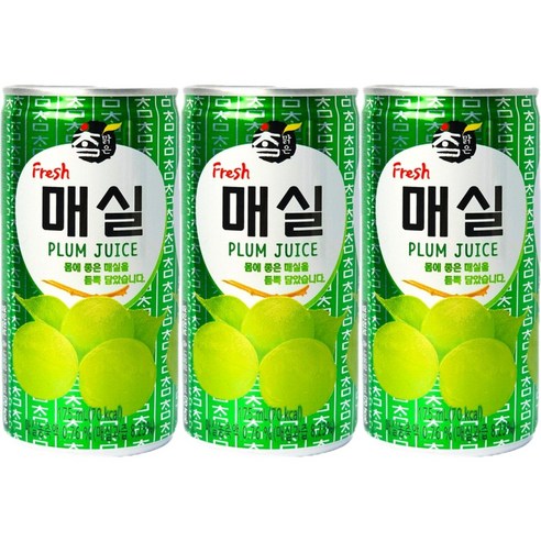 매실 PLUM JUICE (업소용) 참맑은 미니캔, 60개, 175ml