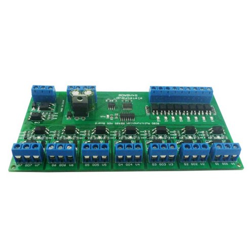 Retemporel 6-25V 8 절연 DIN35 UART RS485 MOSFET 모듈 Modbus RTU 제어 스위치 보드 릴레이 PLC LED PTZ 전용, 1개, 초록