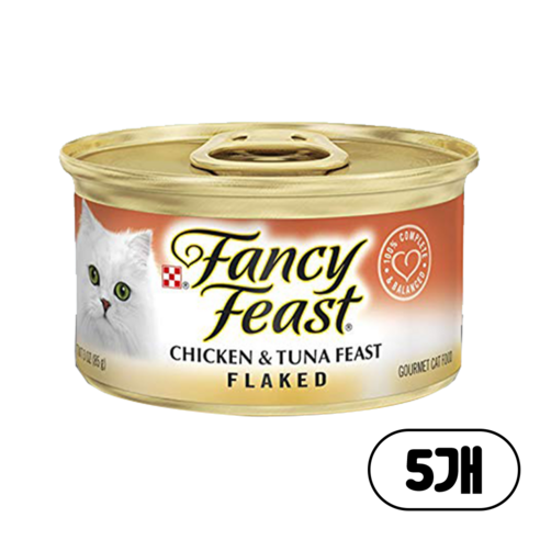 팬시피스트 어덜트 퓨리나 화이트라벨 치킨 앤 튜나 플레이크 습식사료, 닭, 85g, 5개
