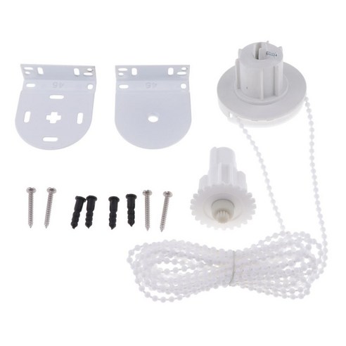 CY SHOP 롤러 블라인드 그늘 클러치 브래킷 체인 키트, 설명, 2m POM Chain_White